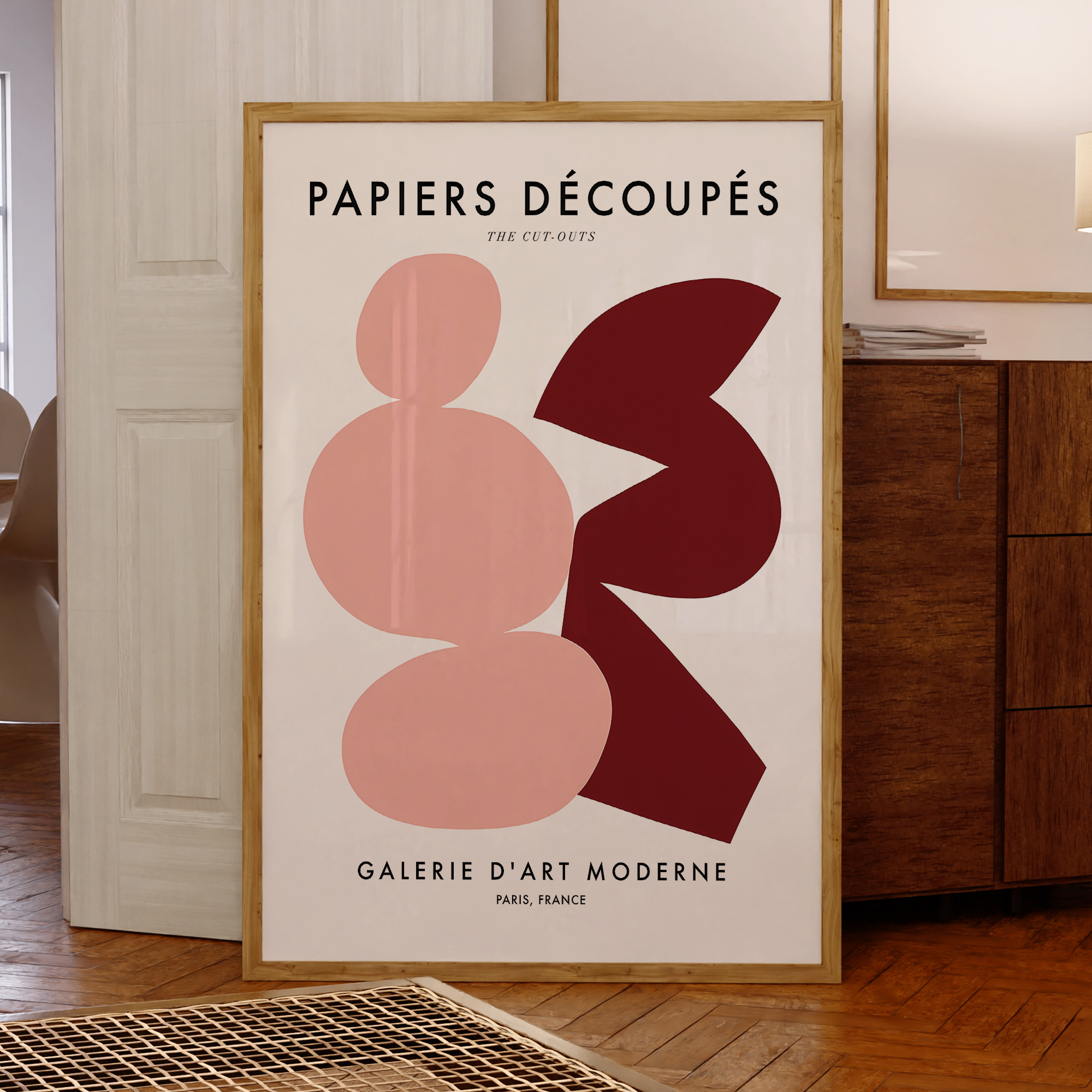 Art Print Framed - Moderne Papieren Decoupes - Galerie D'art