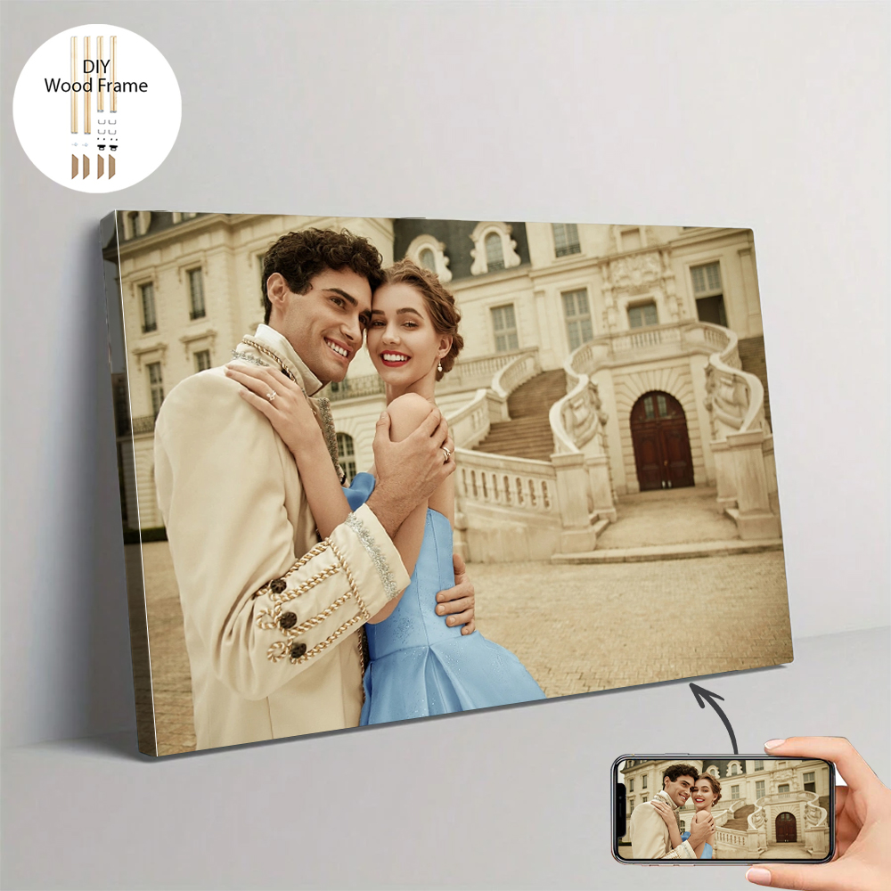 Art Print Framed - 1-delige aangepaste foto met doe-het-zelf-frame of