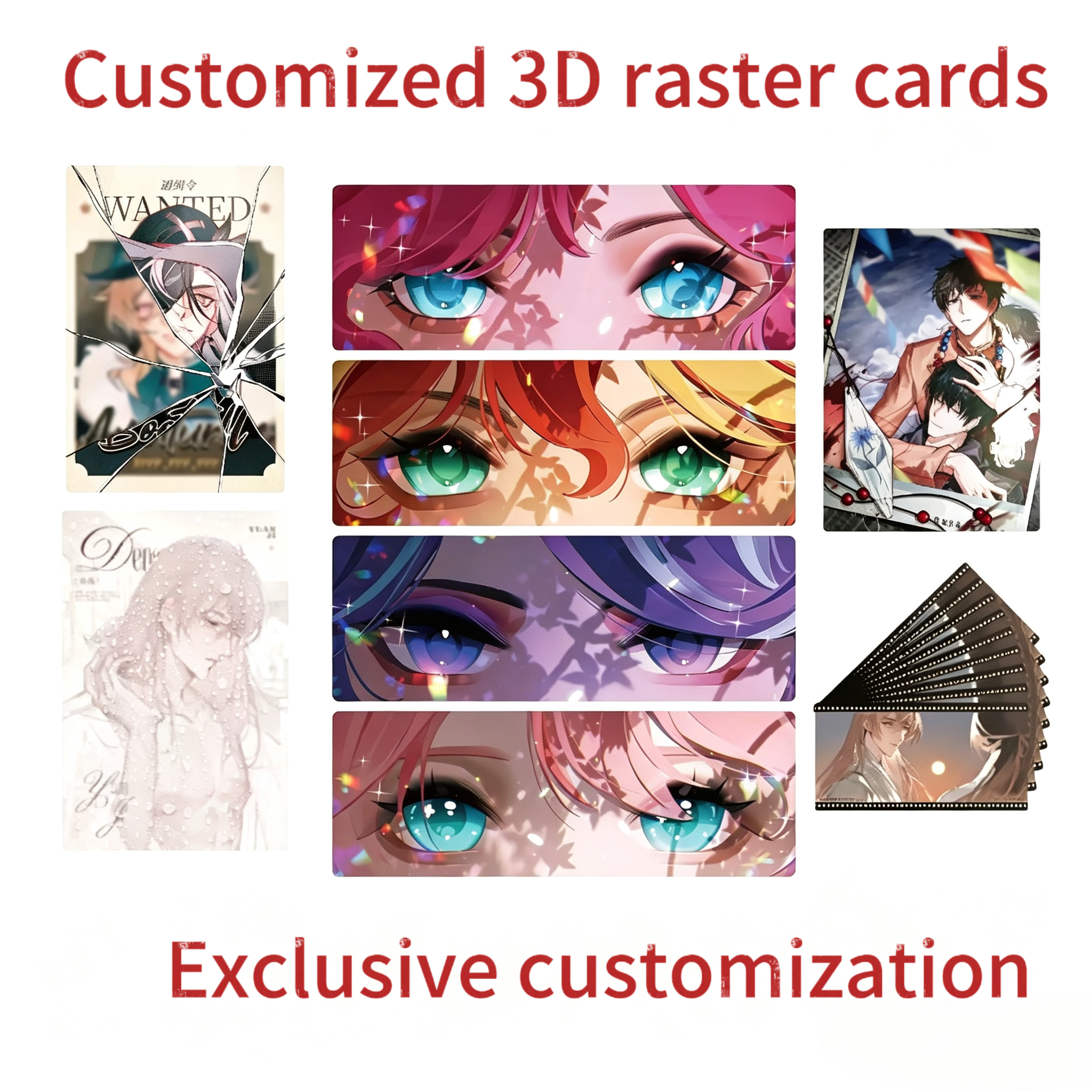 Anime Merchandise Sales - Geカスタマイズde foto raster 3D kaart, multi-wisselbaar,