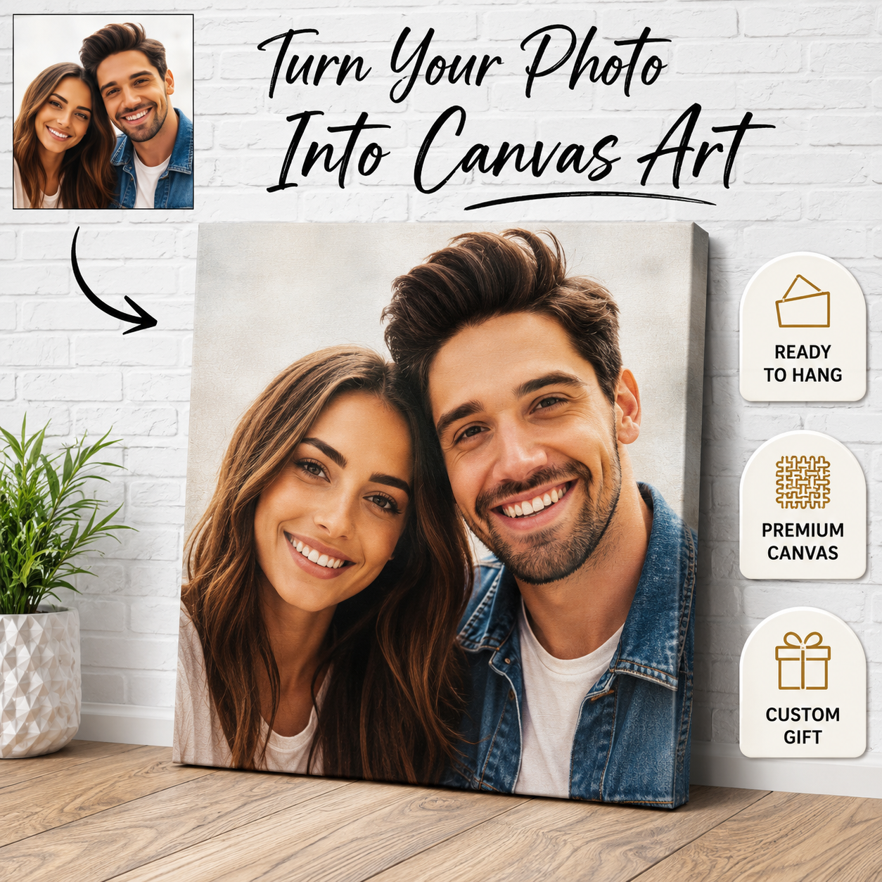 Art Print Framed - Op maat gemaakte gepersonaliseerde fotocanvas wanddecoratie,