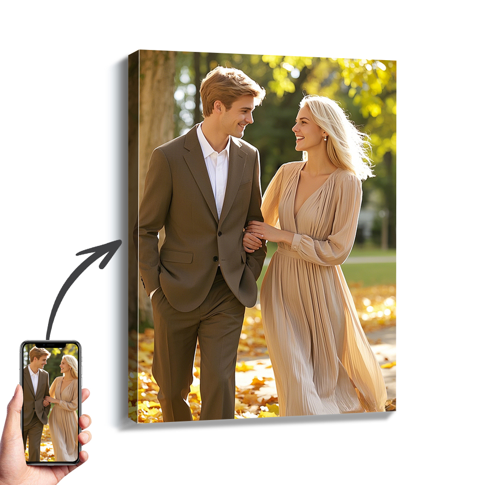 Art Print Framed - 1-delige aangepaste foto's met doe-het-zelf houten
