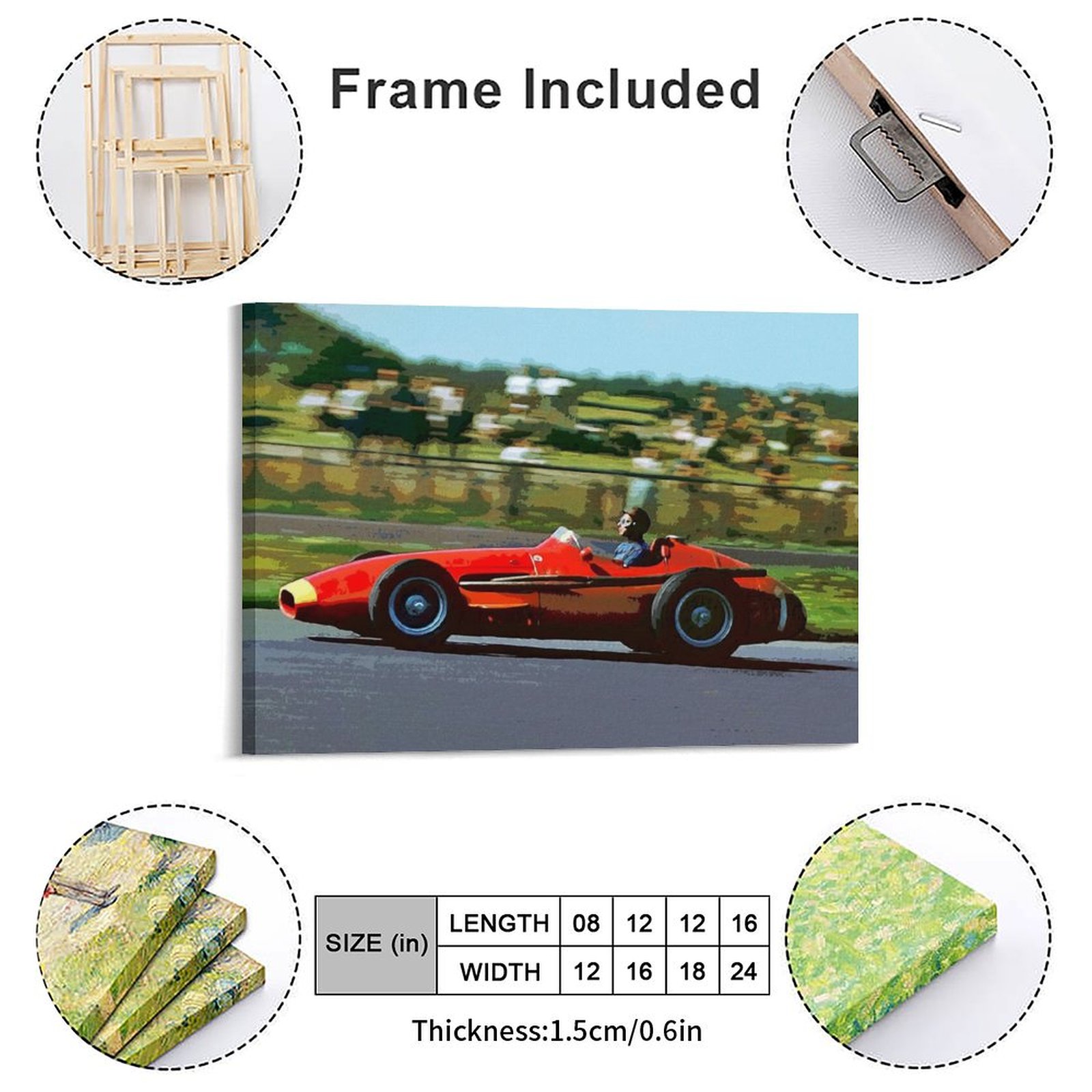 Juan Manuel Fangio Racing Zijn - Art Print Framed recensie en prijs