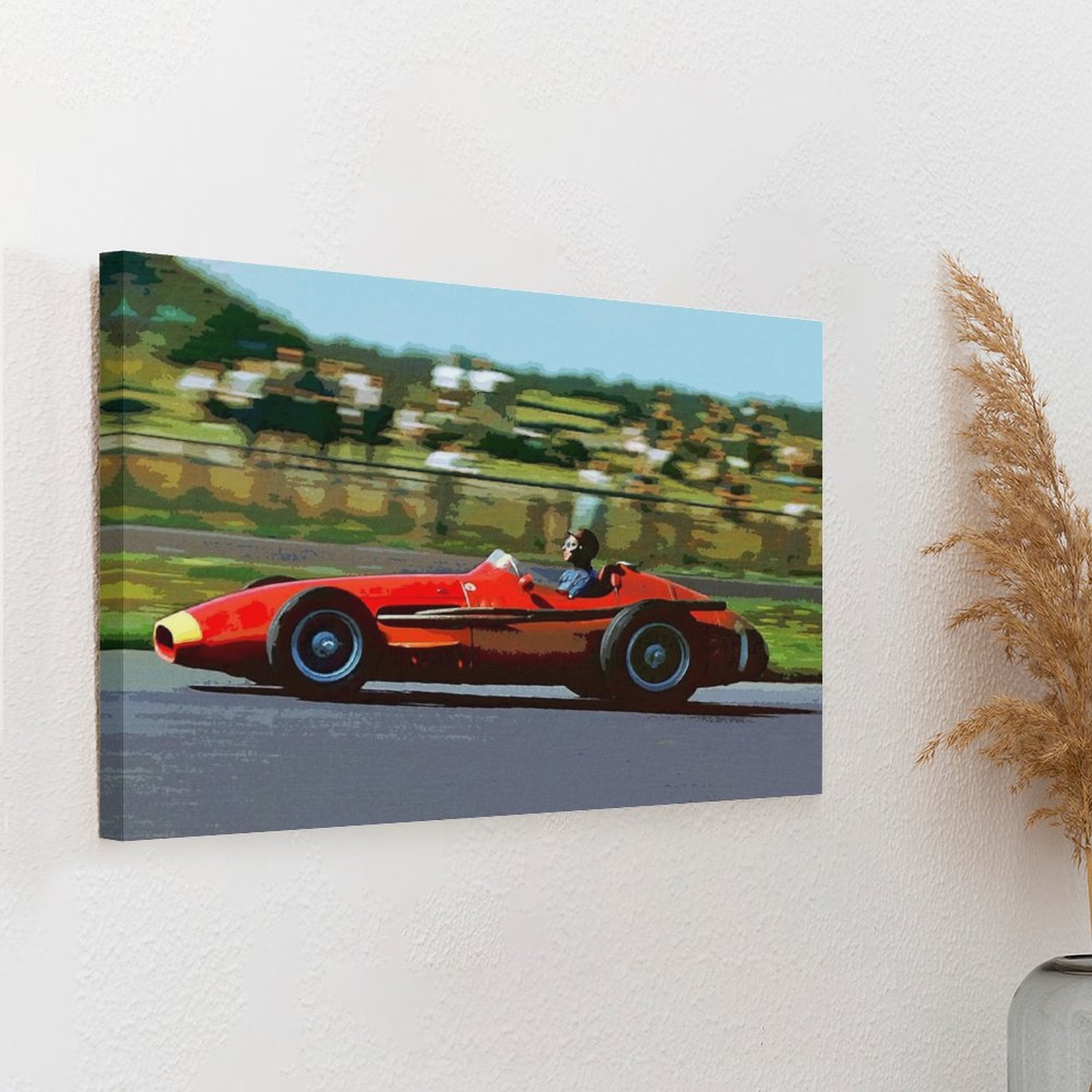 Juan Manuel Fangio Racing Zijn - Art Print Framed recensie en prijs