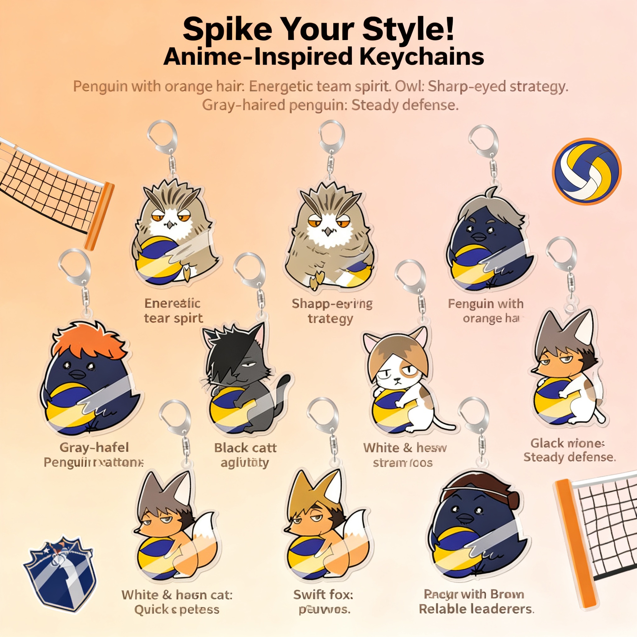 Volleybal Haikyuu Acryl Sleute - Anime Merchandise Haikyuu recensie en prijs